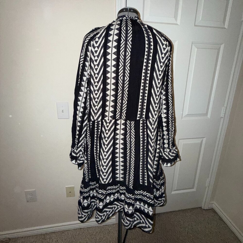 Anthropologie : Maeve Dominique Tunic Dress Black Jacquard (Size: XL) - Picture 6 of 6